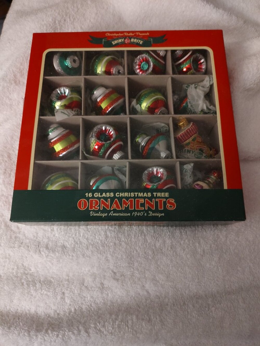 CHRISTOPHER RADKO Shiny Brite Christmas ornaments